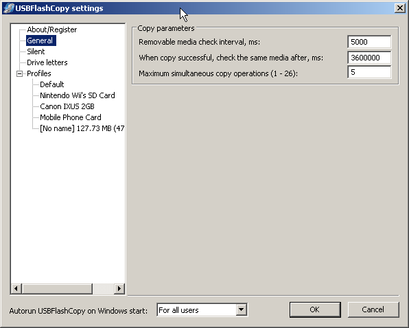 USBFlashCopy 1.15 Commercial General-backup-settings